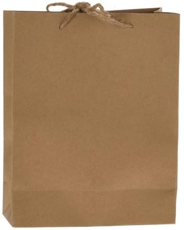 Geschenktas kraftpapier klein cadeauzakje bruin met handvatten