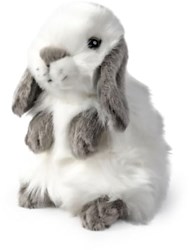 Living Nature lapin en peluche gris à oreilles tombantes - jouet câlin