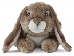 Living Nature peluche lapin brun foncé oreilles tombantes écologique