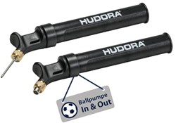 Hudora ballenpomp zwart - compacte handpomp voor sportballen