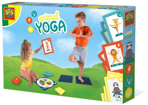 Ses Animal yoga - Yoga spel voor kinderen met dierenkaarten en matjes