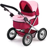 Bayer Chic 2000 poppenwagen Trendy roze rood met verstelbare duwstang-2