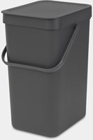 Brabantia poubelle Sort & Go 12L gris - poubelle de tri sélectif-2