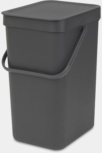 Brabantia poubelle Sort & Go 12L gris - poubelle de tri sélectif-2