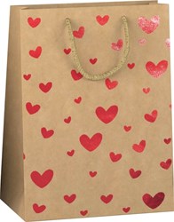 Design Group sac cadeau papier kraft cœur emballage cadeau