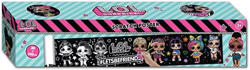 L.O.L. Surprise affiche à gratter XXL jouet créatif carton noir-3