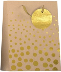Design Group sac cadeau papier Kraft moyen hot stamp festif