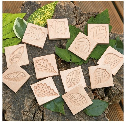 Yellow Door jouet sensoriel tuiles en bois feuilles jeu éducatif-2