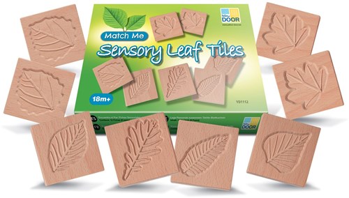 Yellow Door jouet sensoriel tuiles en bois feuilles jeu éducatif