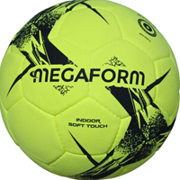 Megaform zaalvoetbal futsal bal geel SoftTouch vilt maat 5