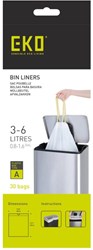 EKO afvalzakken wit 3-6 liter met trekband - 30 stuks - Type A
