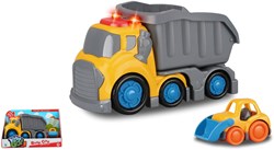 KiddyGo camion-benne jouet avec lumière et son 19,5 cm - multicolore