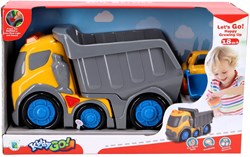 KiddyGo camion benne jouet avec lumières et sons 31 cm bleu