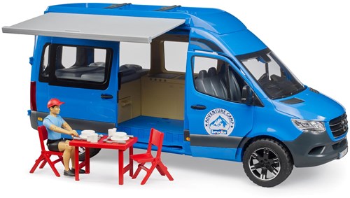 Bruder voiture jouet camping-car MB Sprinter avec chauffeur - bleu-3