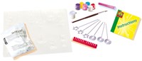 Ses porte-mémos kit créatif plâtre peinture paillettes enfants-2
