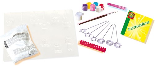 Ses porte-mémos kit créatif plâtre peinture paillettes enfants-2