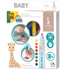 Ses Babymarkers Sophie la Girafe - Uitwasbare stiften voor peuters