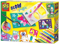 Ses airbrush graffiti set - creatieve kunst voor kinderen