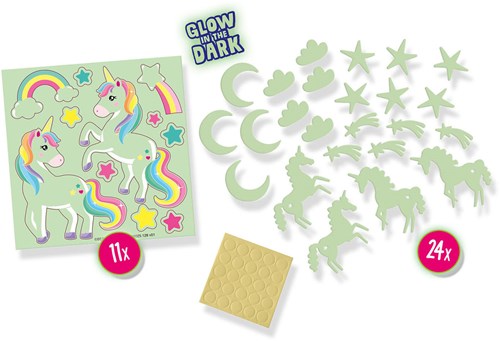 Ses Glowing unicorns glow in the dark slaapkamerdecoratie eenhoorn-2