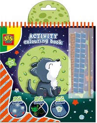Ses kleurboek glow in the dark 3 in 1 - creatief knutselplezier voor kinderen