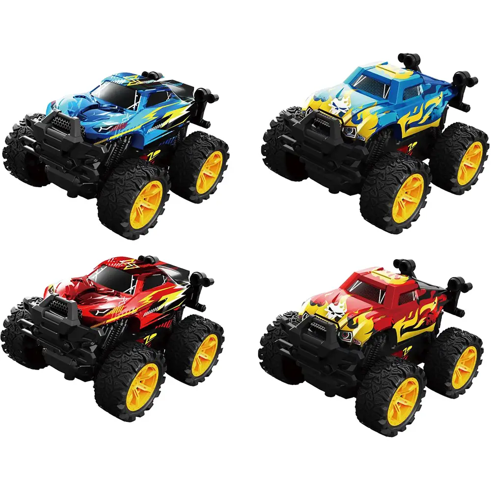 Speedzone stuntauto speelgoed met licht en geluid - Big Wheel frictie