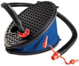Intex voetpomp 3 liter blauw - handige opblaaspomp voor buiten