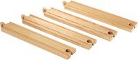 Brio lange rechte rails houten treinbaan uitbreidingsset - 33341