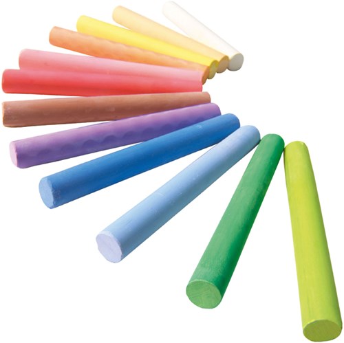 Ses krijt set 12 kleuren - stoepkrijt voor kinderen-2