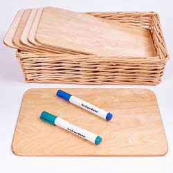 Cosy A4 natuurlijke wisborden houten schrijfset 6 stuks educatief