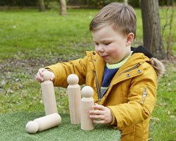 Cosy grandes figurines en bois set de 4 pour jeu créatif