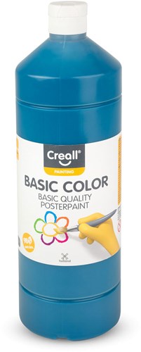 Creall gouache turquoise 1 litre - peinture lavable pour enfants