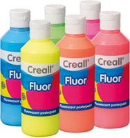Creall plakkaatverf set - Fluor 6x250ml voor kinderen en creatievelingen