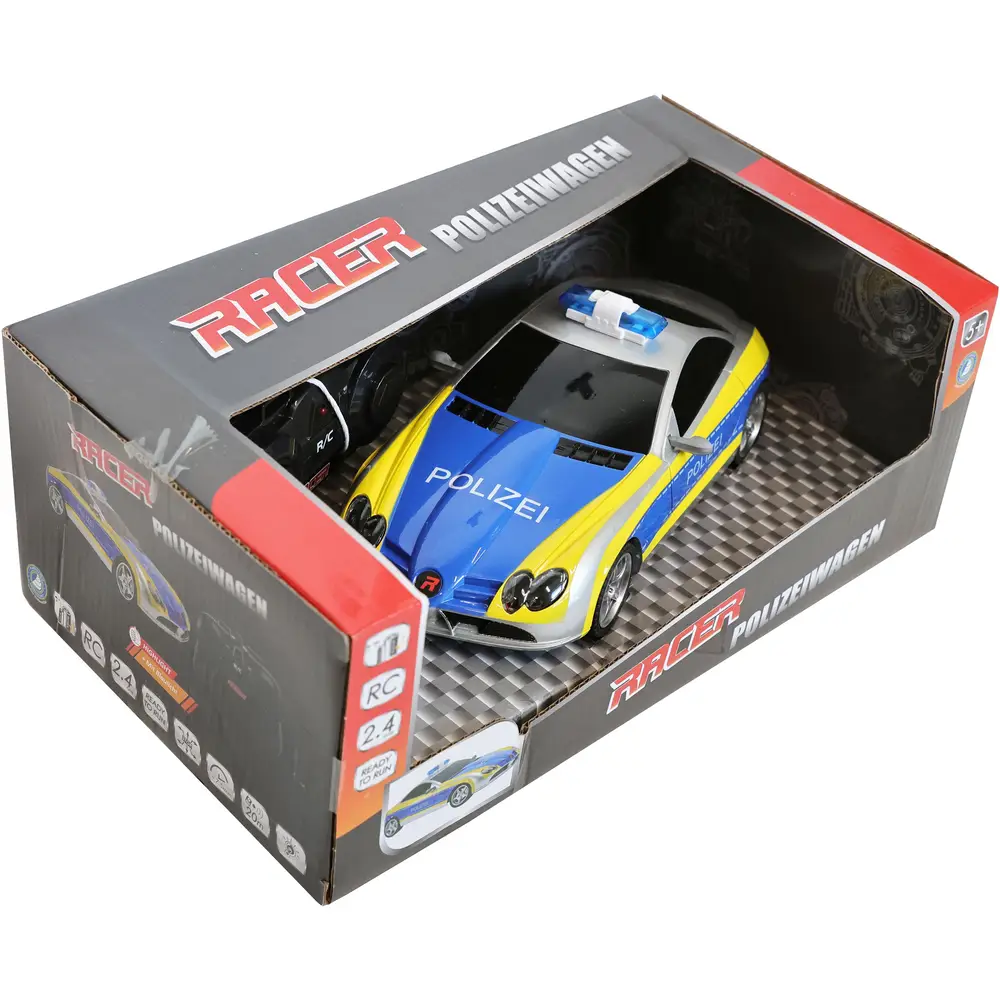 Speedzone politieauto R/C speelgoedauto 2.4GHz met LED, 1:24 schaal