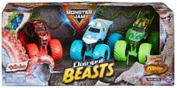 3 pack charged beasts - 1:64 - Monster Jam