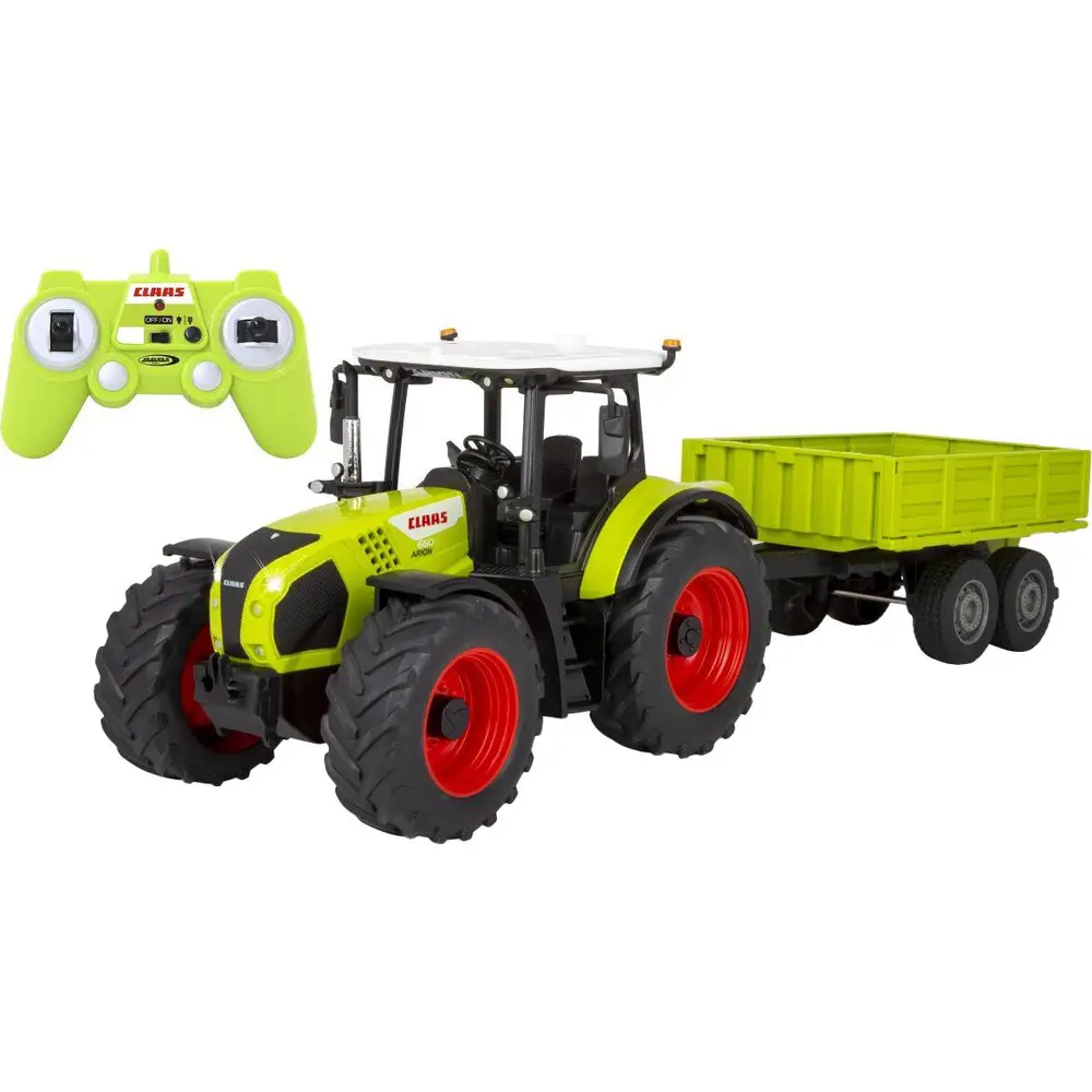 Jamara Tracteur RC Claas Arion 660 jouet avec remorque basculante 1:24 - 2,4GHz