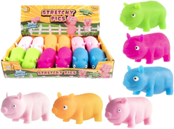 Kidsfun balle anti-stress jouet 12 cochons remplis de sable multicolore