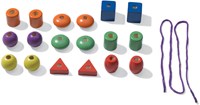 Ses jeu de laçage Montessori - perles en bois jouet sensoriel 18 pièces-3