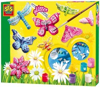 Ses Kit de moulage papillons en plâtre pailleté pour enfants