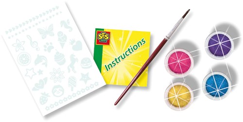 Ses Fashion glitter tattoos - set créatif de tatouages enfants avec paillettes-2