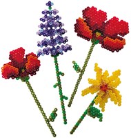 Ses Beedz Art 3D bloemen knutselpakket - Wilde bloemen strijkkralen-3
