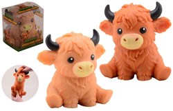 Johntoy Squeeze anti-stress speelgoed highland koe oranje