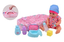 Baby Rose Baby Rose drink en plaspop 35 cm. 27714