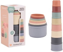 Un monde heureux, un monde heureux. gobelets empilables en bioplastique 22281