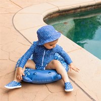Swim Essentials bouée de bain bleu léopard 55 cm - anneau de natation enfant-3