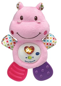 VTech bijtring nijlpaard roze - educatief babyspeelgoed pluche