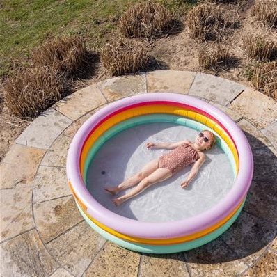 Swim Essentials piscine enfant arc-en-ciel 150 cm - piscine gonflable-3