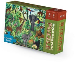 Crocodile Creek puzzel holografisch jungle - 50 stukjes - speelgoed