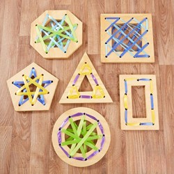 Cosy houten weefvormen educatief speelgoed 6 stuks