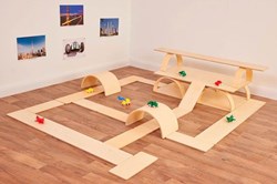 Cosy Construction City Grote Wegen Bruggen en Onderdoorgang Set 24-delige Set