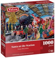 Jumbo puzzel 1000 stukjes Falcon kerst stoomlocomotief winter